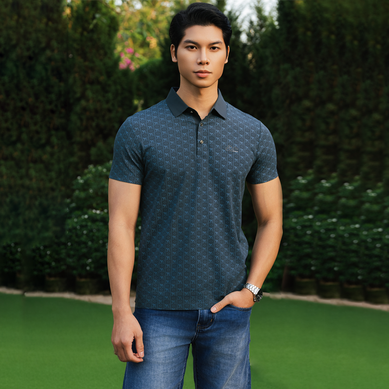 Monarch Blue Shirt Cool Tone Silk-Blend Fit