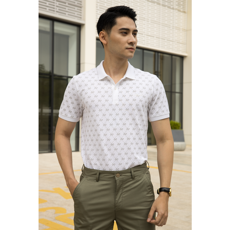 Monogram White Shirt Cool Tone Stretch Fit