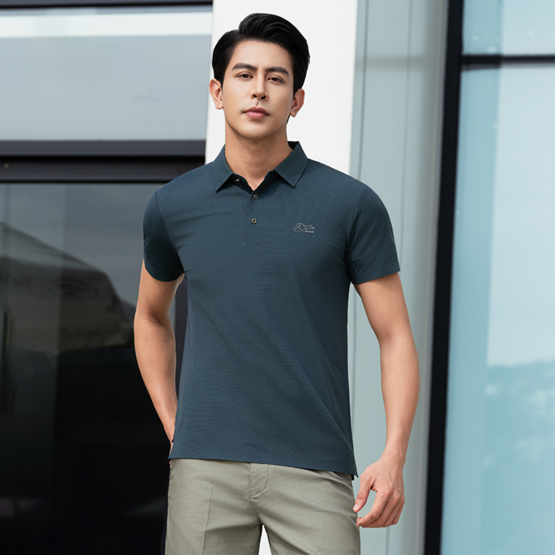 Tempest Teal Shirt Cool Tone Silk-Blend Fit