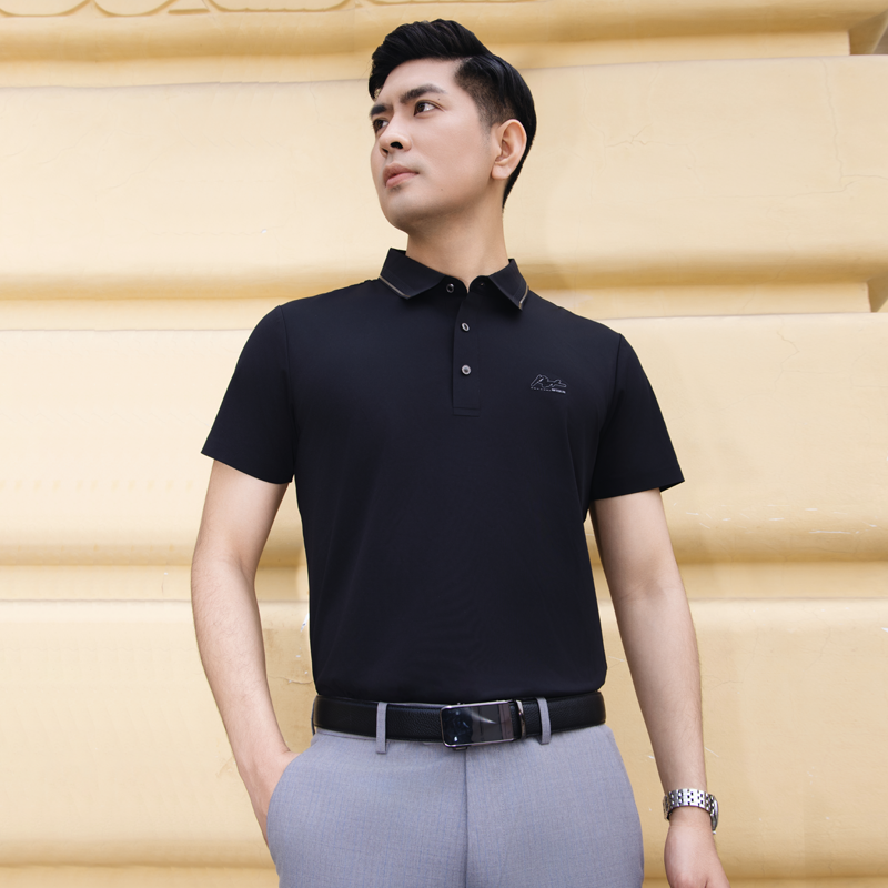 Shadow Crest Shirt Cool Tone Silk-Blend Fit