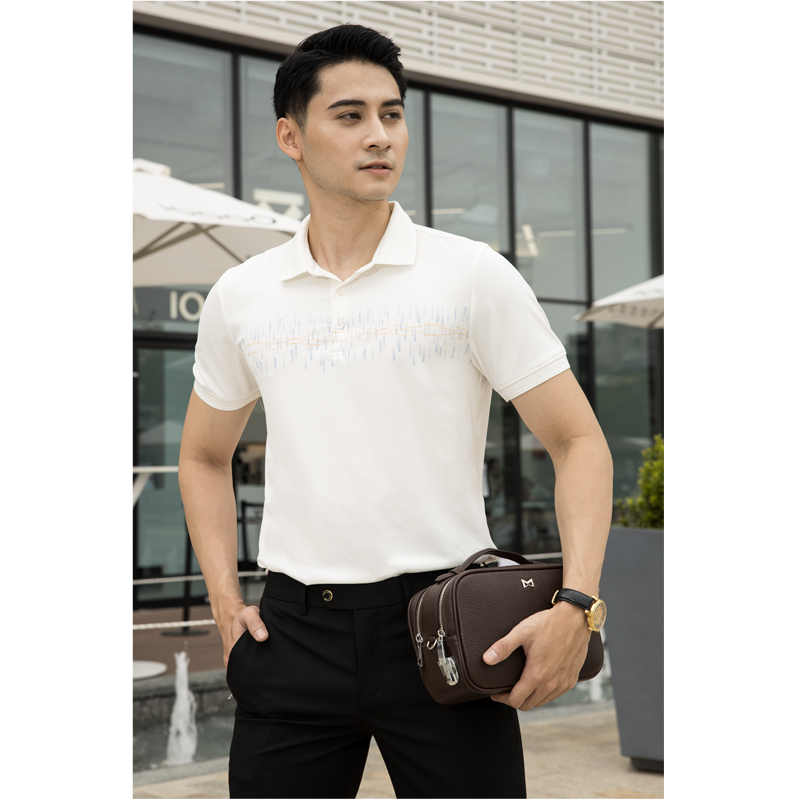 Ivory Pulse Shirt Cool Tone Stretch Fit