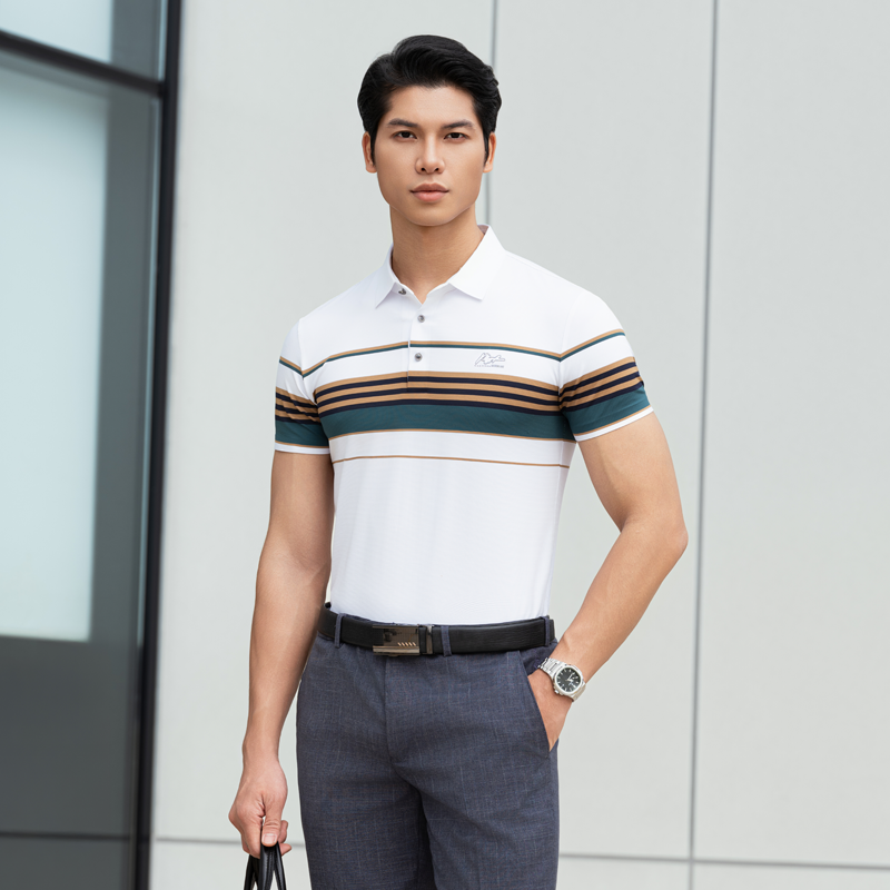 Ivory Canyon Shirt Cool Tone Silk-Blend Fit