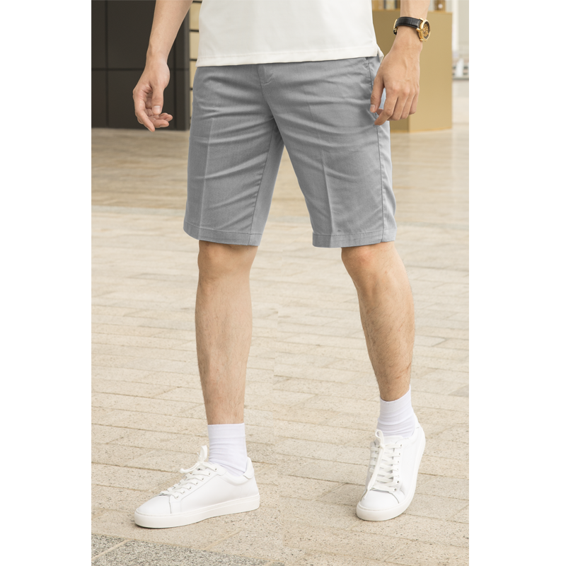 Light Gray Kaki Shorts Everyday Performance Fit