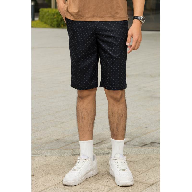 Navy Dot-Print Performance Shorts