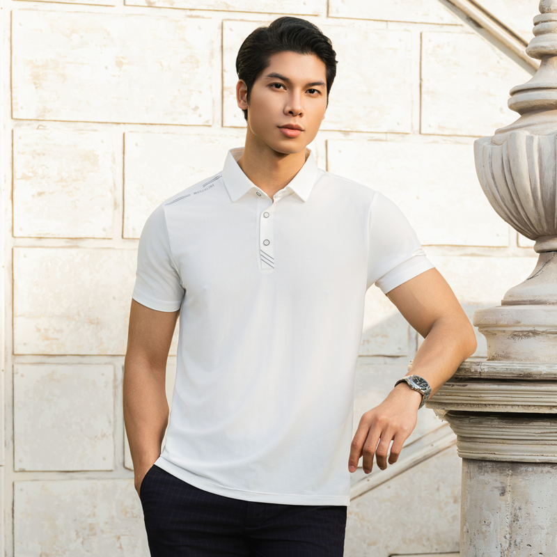 Stratos White Shirt Cool Tone Stretch Fit