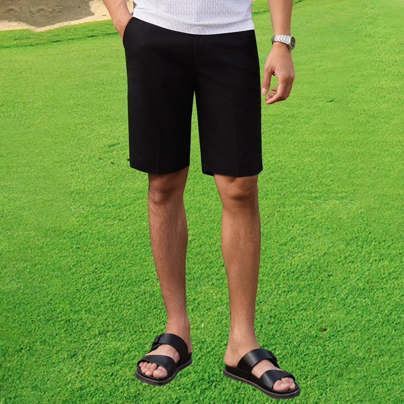Black Masculine Khaki Shorts