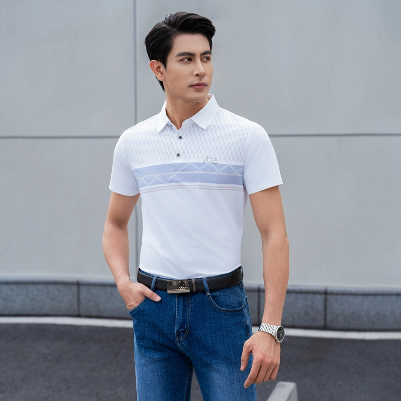 Glacier Weave Shirt Cool Tone Silk-Blend Fit