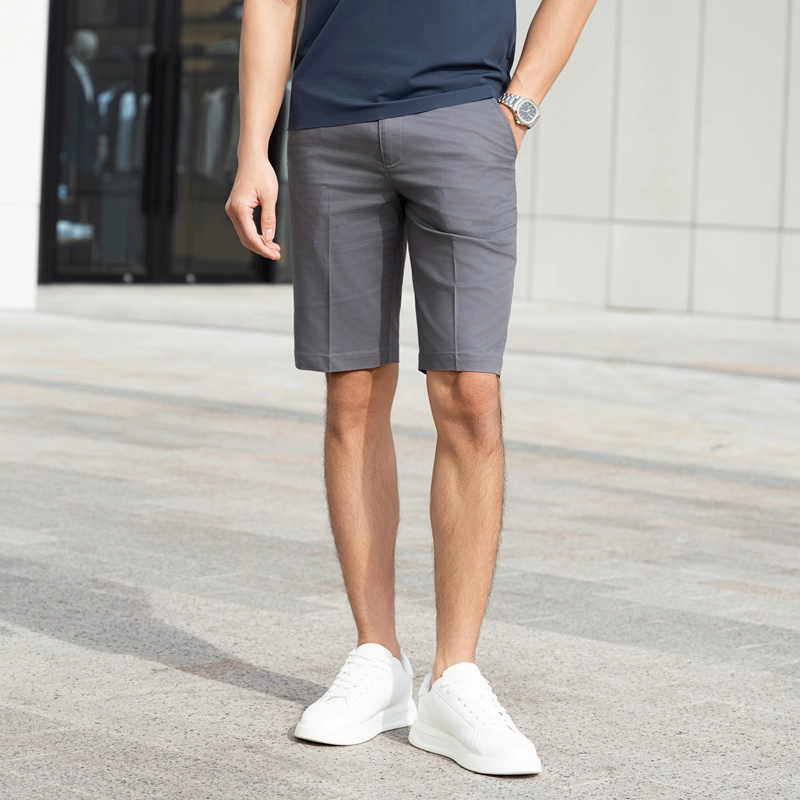 Slate Gray Masculine Khaki Shorts