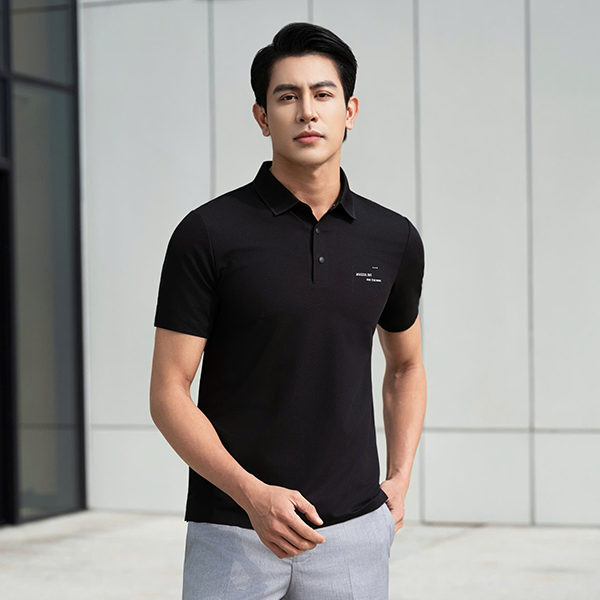 Obsidian Mark Shirt Cool Tone Silk-Blend Fit